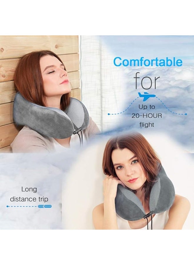 Memory Foam Travel Neck Pillow for Head and Neck Support During Sleep and Rest - Image 5